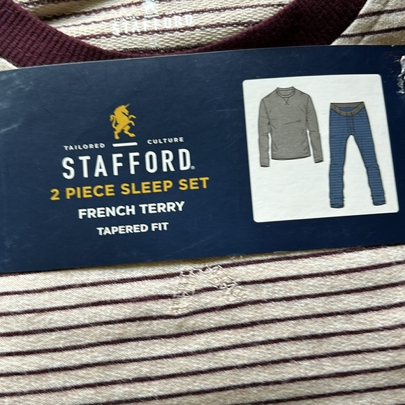 Stafford small two piece French Terry sleep set - Picture 2 of 11